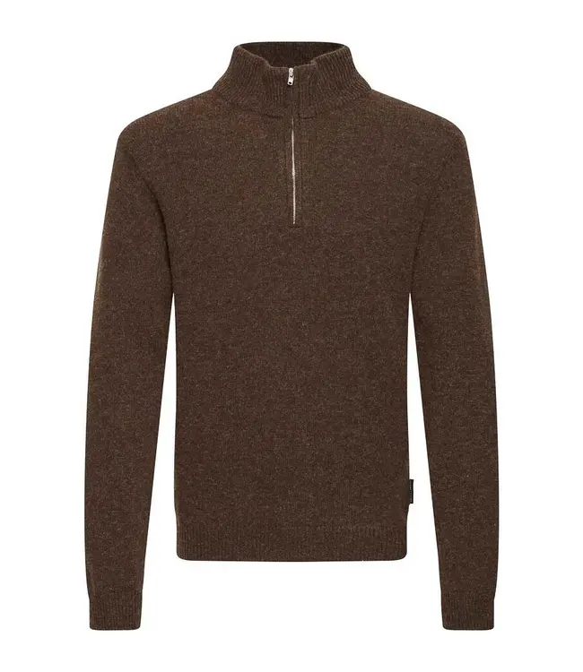 Casual Friday Casual Friday Karl Halfzip Lambswool Knit - Dark Brown