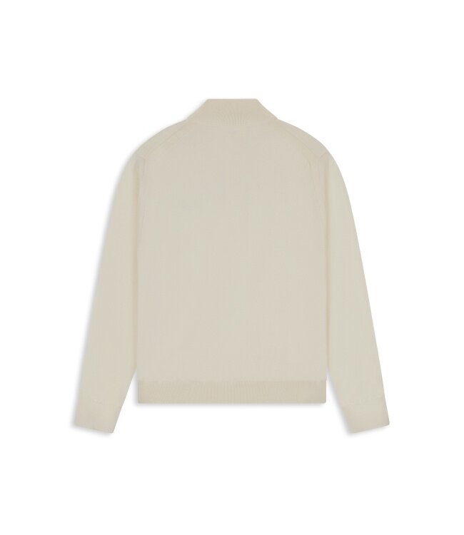 Pure Path Pure Path 26030807 Regular Fit  Knit Hidden Half-zip Sweater - Ecru