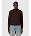 Pure Path Pure Path 26030807 Regular Fit  Knit Hidden Half-zip Sweater - Dark Brown