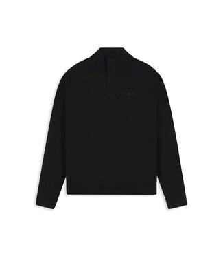 Pure Path Pure Path 26030807 Regular Fit  Knit Hidden Half-zip Sweater - Black