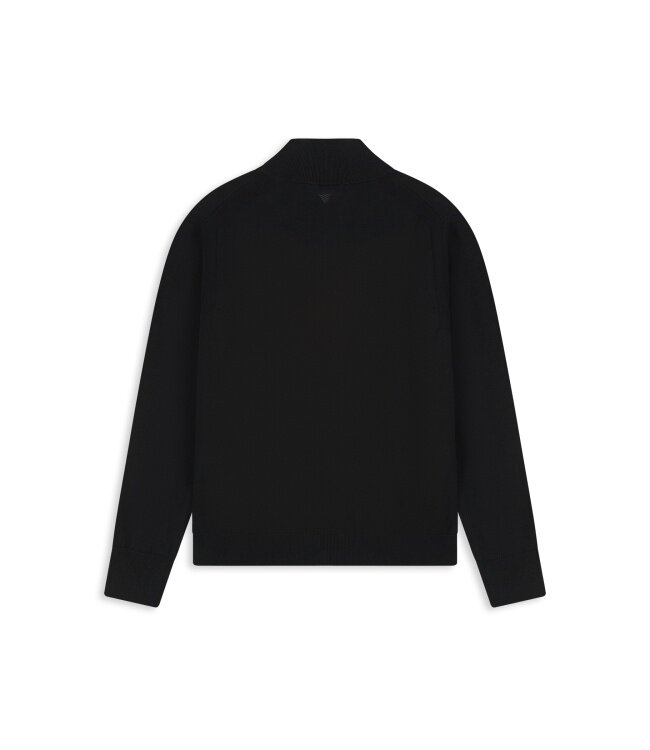 Pure Path Pure Path 26030807 Regular Fit  Knit Hidden Half-zip Sweater - Black