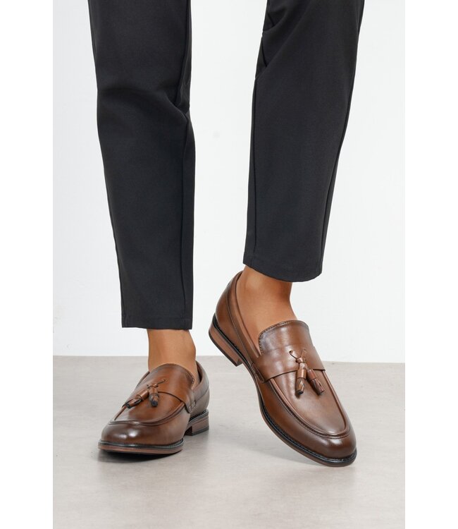 FM SUITS Valentio Loafers Kwast T148 - Camel/Brown