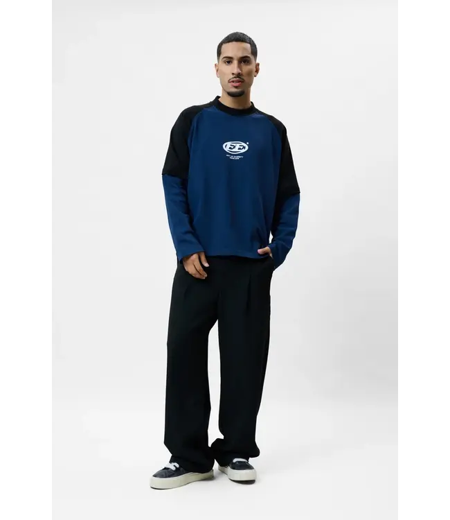 Equalité EQUALITE EQ.26.11.13.15.319 Dante Double Layer Longsleeve - Navy & Off White