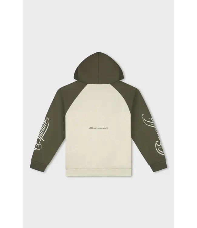 Equalité EQUALITE EQ.26.11.4.22.2011 Jett Raglan Oversized Hoodie - Off White & Green