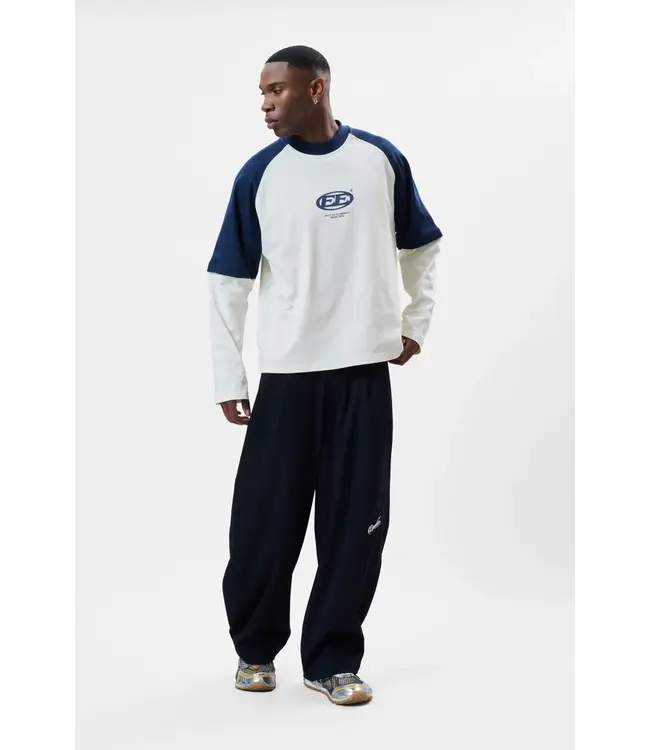Equalité EQUALITE EQ.26.11.13.14.111 Dante Double Layer Longsleeve - Off White & Navy