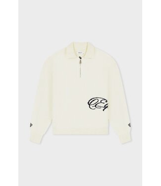 Equalité Fluffy Knit Quarter Zip - Off / White