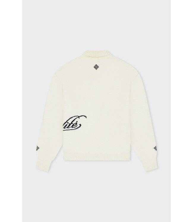 Equalité Fluffy Knit Quarter Zip - Off / White