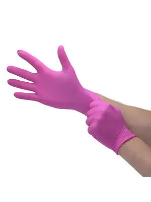 Nitril wegwerphandschoenen - Pink - 100 stuks