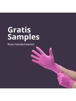 Samples roze handschoenen