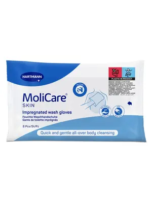 Molicare MoliCare® Skin Zachte reinigingswashandjes – alcoholvrij – 8 stuks Molicare MoliCare® Skin Zachte reinigingswashandjes – alcoholvrij – 8 stuks