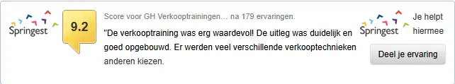 Reviews Graham Hulsebos Verkooptrainingen bij Springest