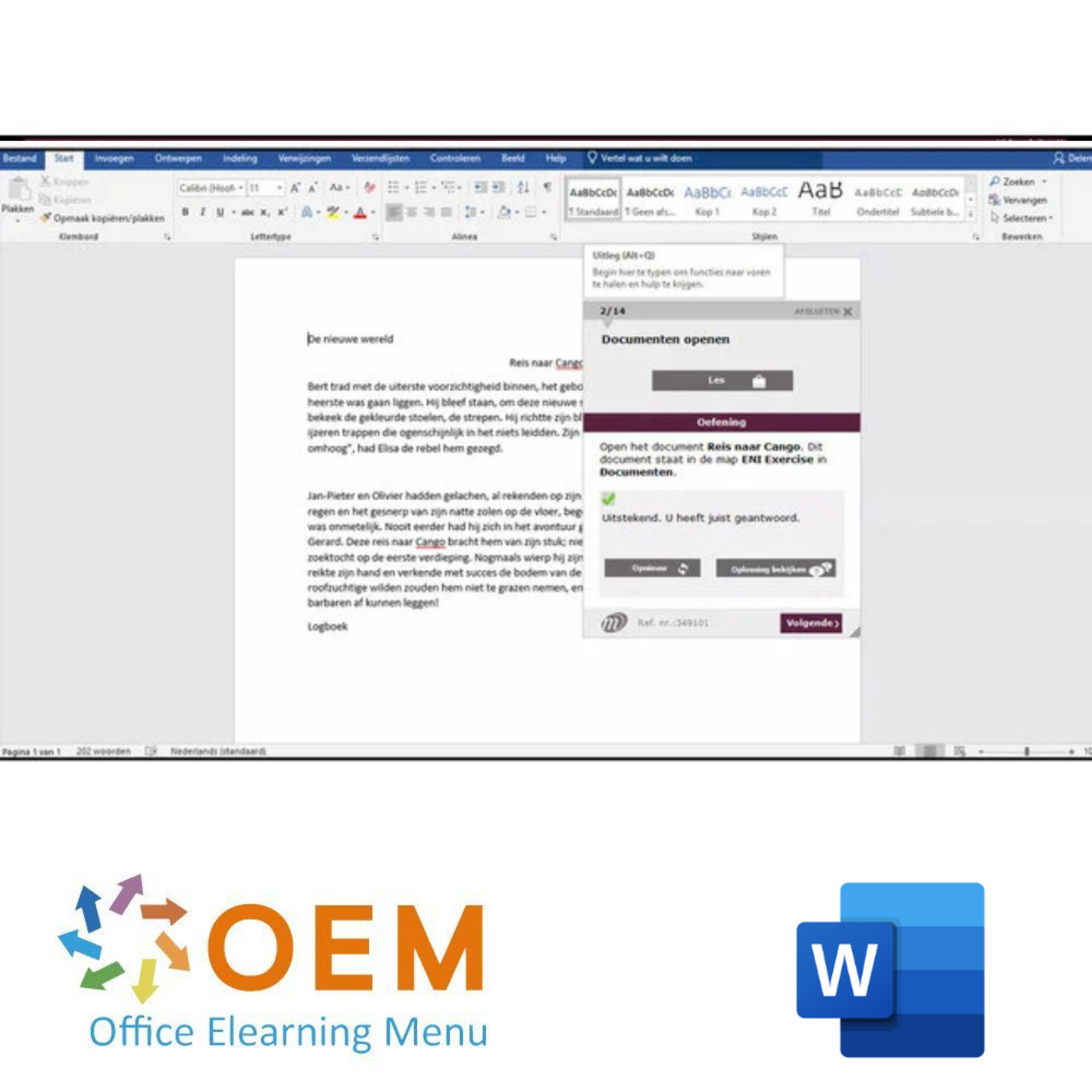 OEM Office Elearning Menu Word for Sales Quotes and Proposals
