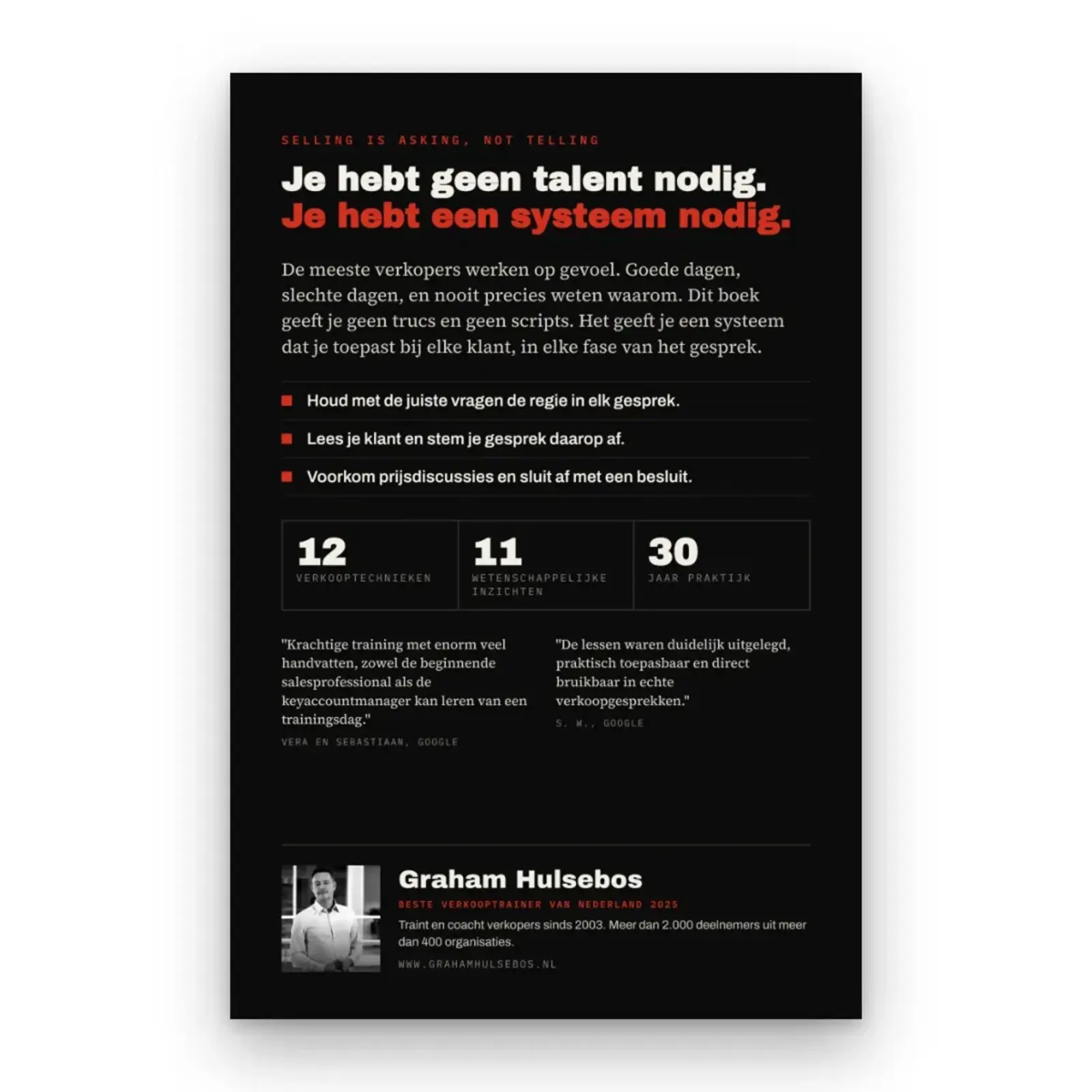 Graham Hulsebos Verkooptrainingen Verkopen is geen talent (e-book) - Graham Hulsebos