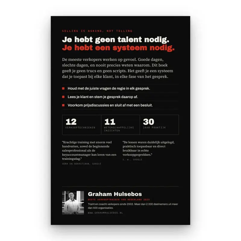 Verkopen is geen talent (e-book) - Graham Hulsebos