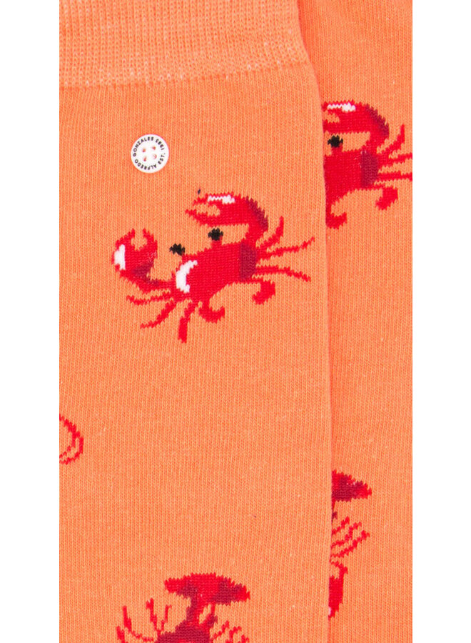 Alfredo Gonzales Socks Sea Critters Orange