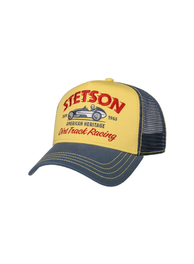 Stetson 7751154-29 Trucker Cap Dirt Track Racing Yellow / Blue