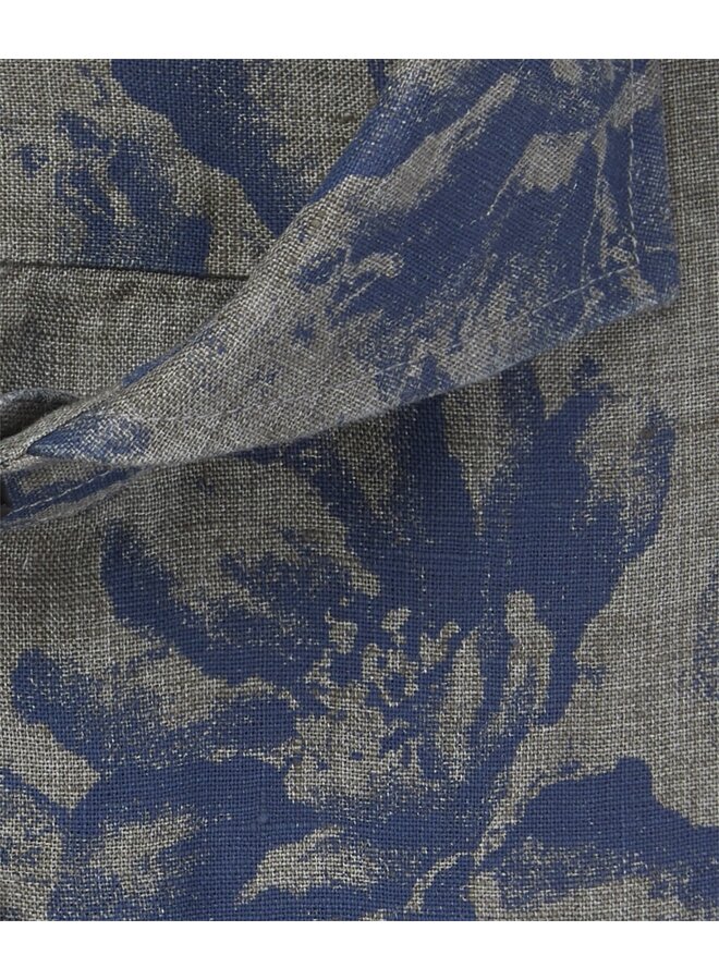 Profuomo Shirt X Cutaway Blue FlowerPrint
