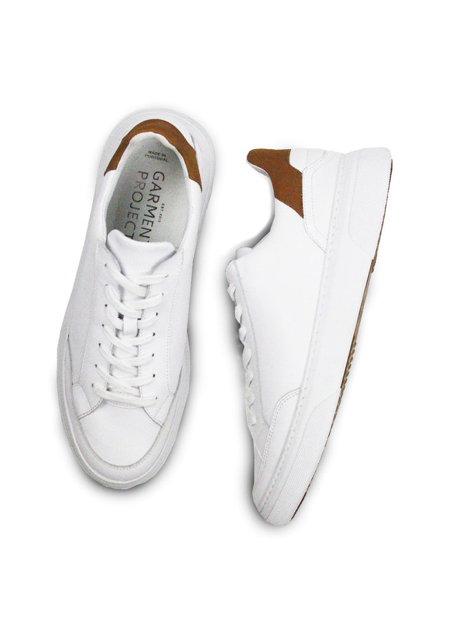 Garment Project Sneaker Off Court White Caramel Leather
