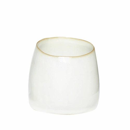 Hubsch beker wit keramiek - ø9 x h8 cm Hubsch beker wit keramiek - ø9 x h8 cm