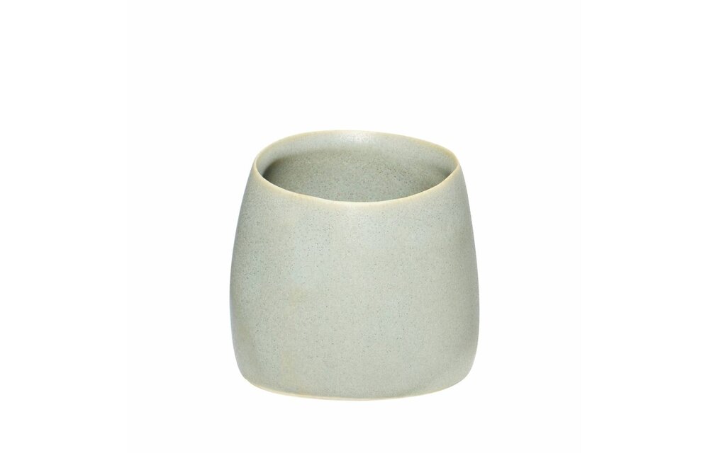 beker mat grijs keramiek - ø9 x h8 cm