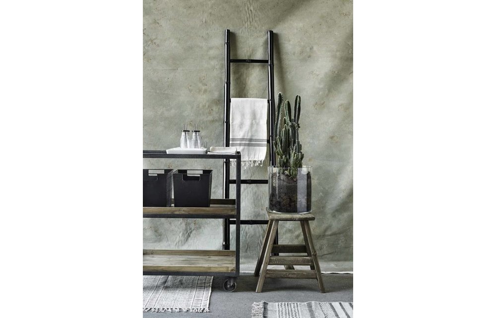 hamamdoek beige/zwart - 90 x 170 cm