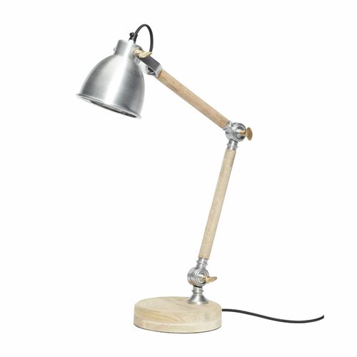 Hubsch bureaulamp hout/ijzer - 56cm Hubsch bureaulamp hout/ijzer - 56cm