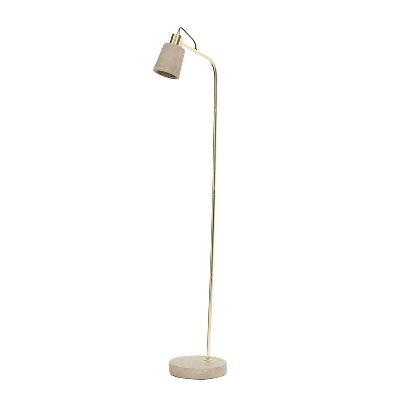 Hubsch vloerlamp goud metaal/beton