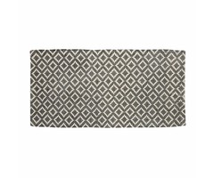 vloerkleed Patroon - naturel/grijs katoen - 60 x 120 cm - Winkel voor Thuis