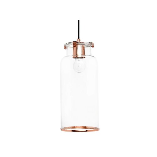 Hubsch hanglamp koper metaal/glas Hubsch hanglamp koper metaal/glas