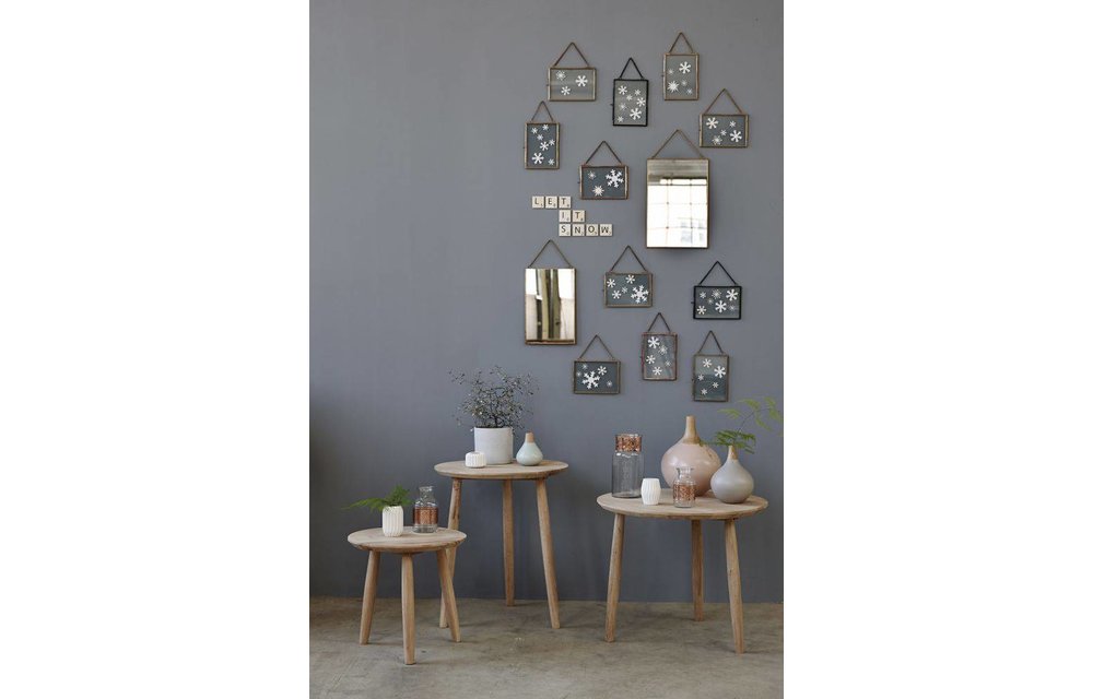 fotolijst - metaal en glas - koper - 14 x 18 en 18 x 14 cm - set van 2