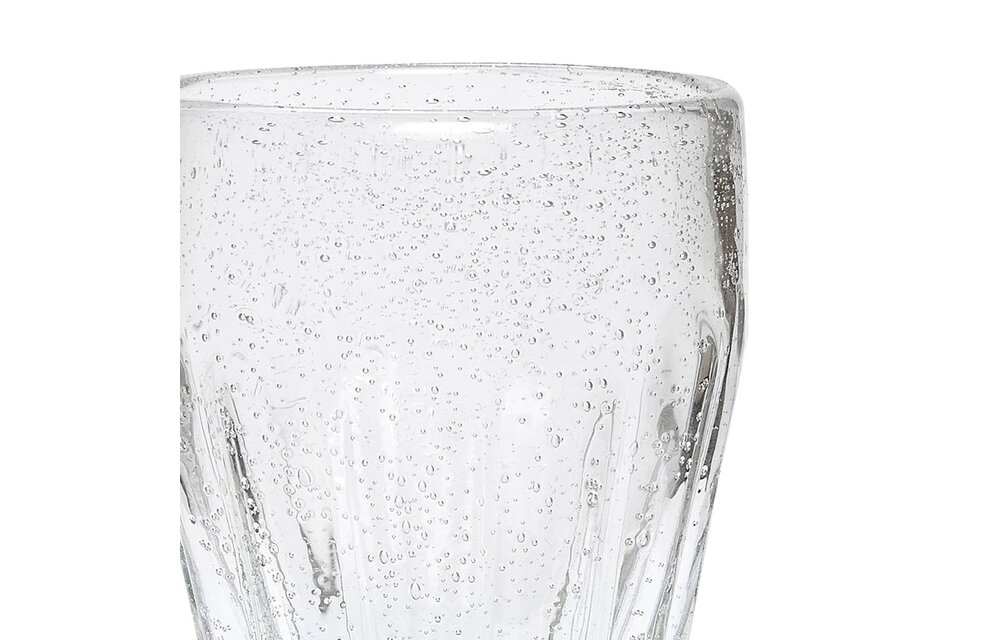drinkglas met groeven - glas met belletjes - set van 6