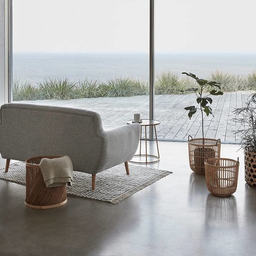 Hubsch Vloerkleed Stripes - Naturel/grijs katoen - 180 x 127 cm Hubsch Vloerkleed Stripes - Naturel/grijs katoen - 180 x 127 cm
