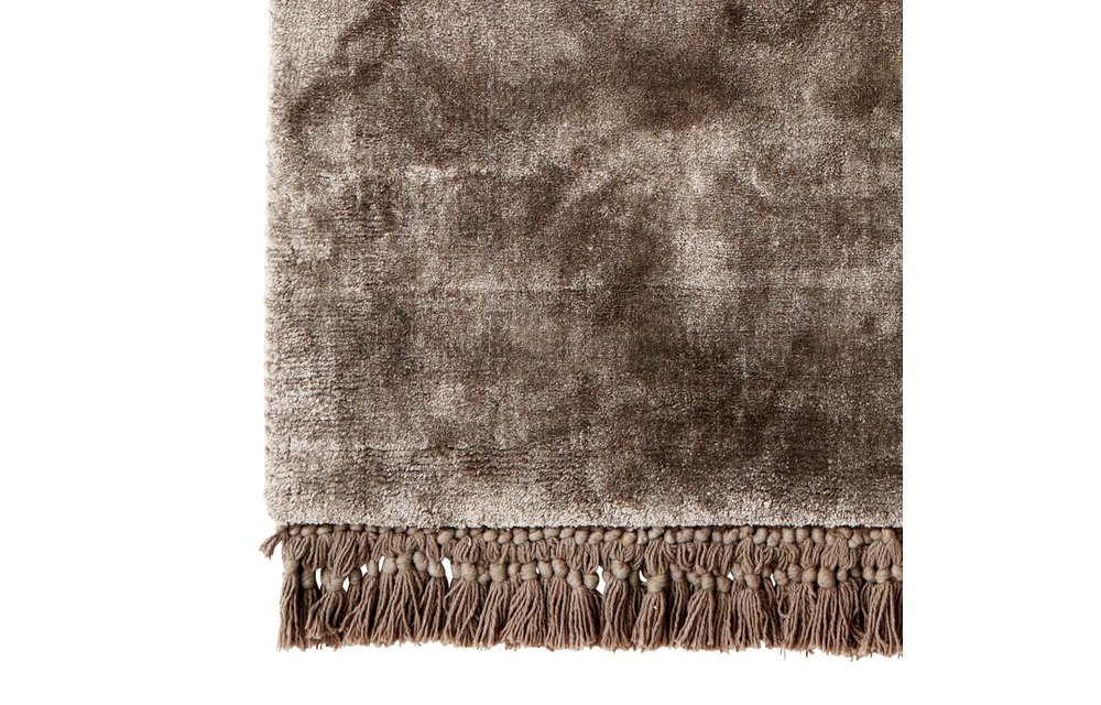 Vloerkleed Noble Warm Grey - Grijs/Bruin Viscose