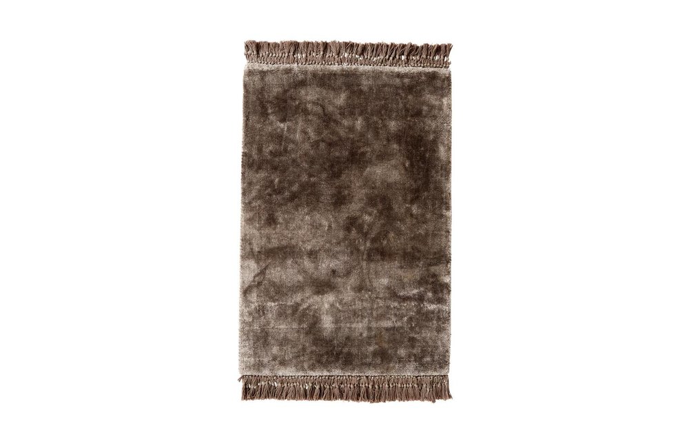 Vloerkleed Noble Warm Grey - Grijs/Bruin Viscose
