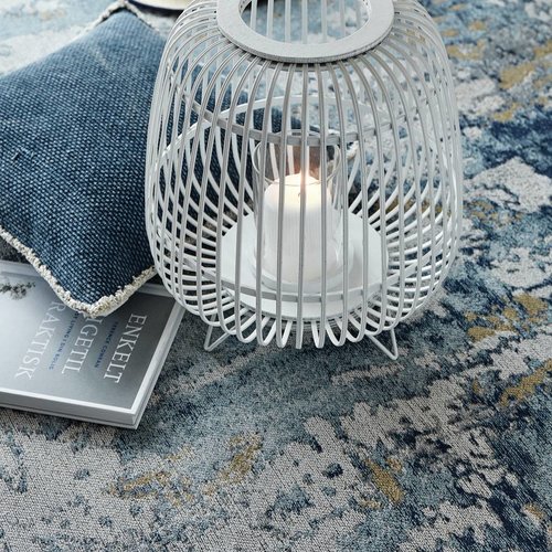 Nordal Tapijt Breeze - Blauw/Roomwit katoen Nordal Tapijt Breeze - Blauw/Roomwit katoen
