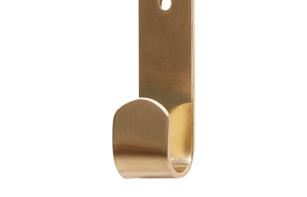 Kapstokhaak goud messing - set van 2