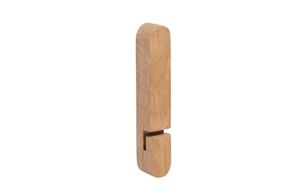 kapstokhaak zwevend - eikenhout - set van 2