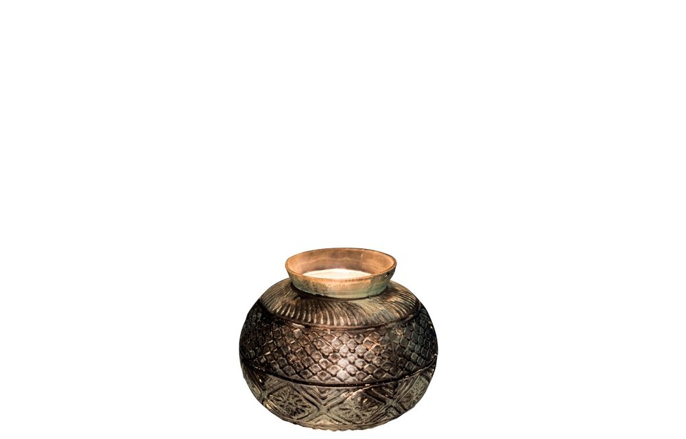 Vaas Boho Glas Azuur/Blauw - ø17 x 13 cm