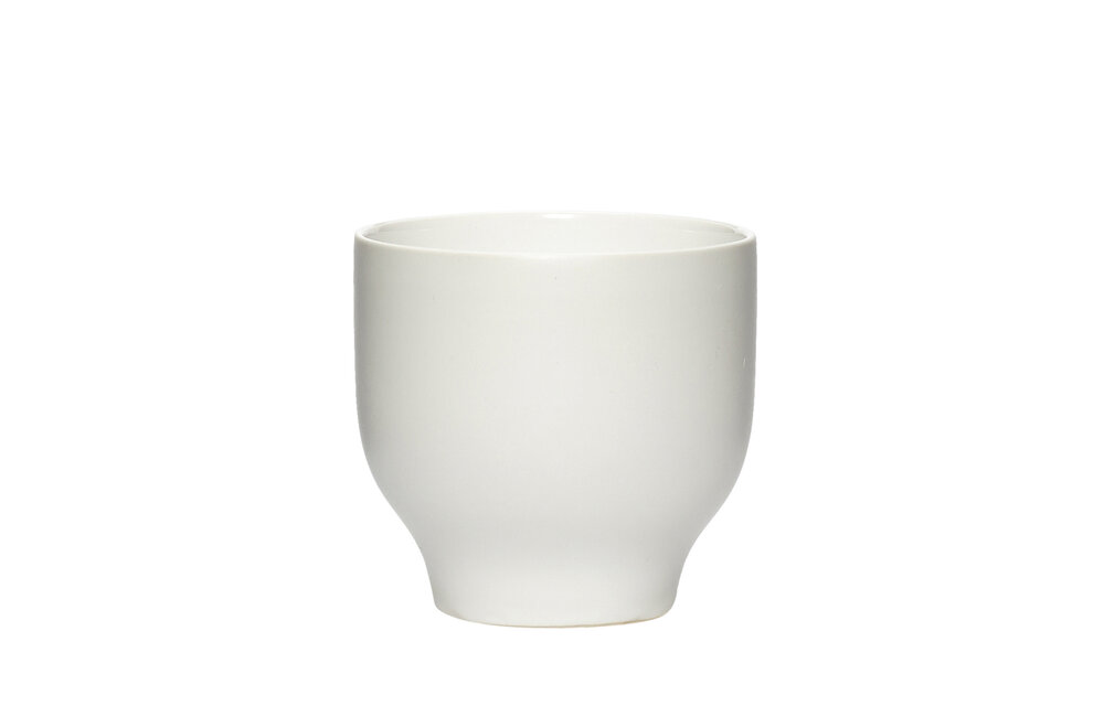 beker - wit porselein - set van 4
