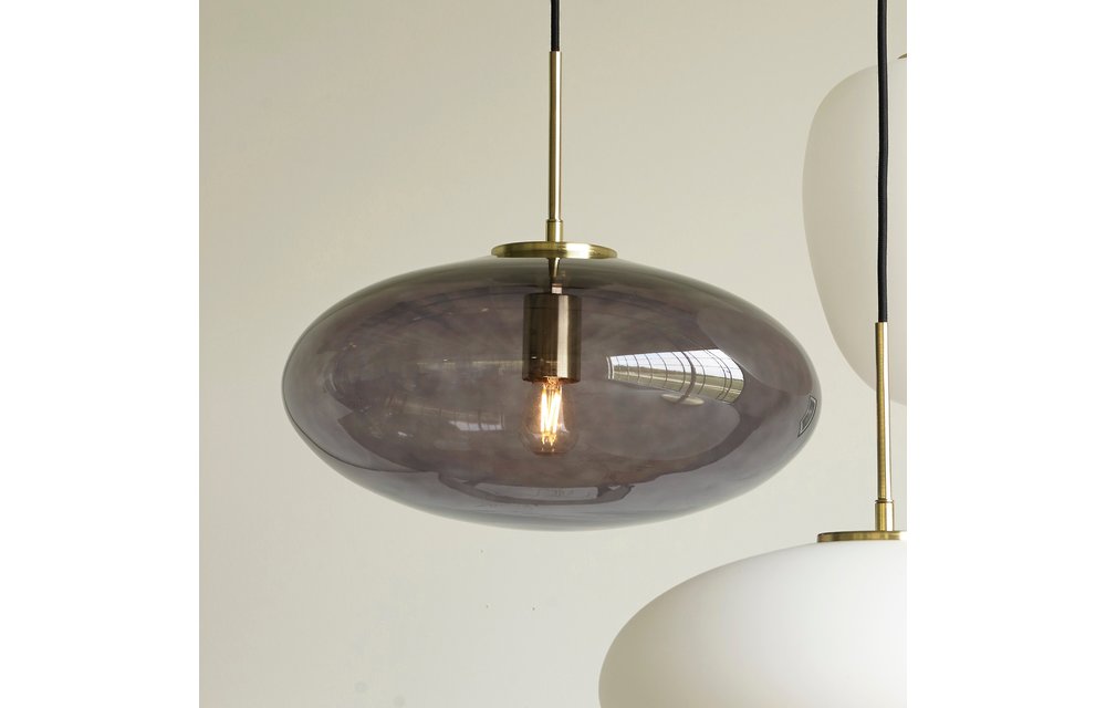 Hanglamp Zeppelin rookglas ø40cm