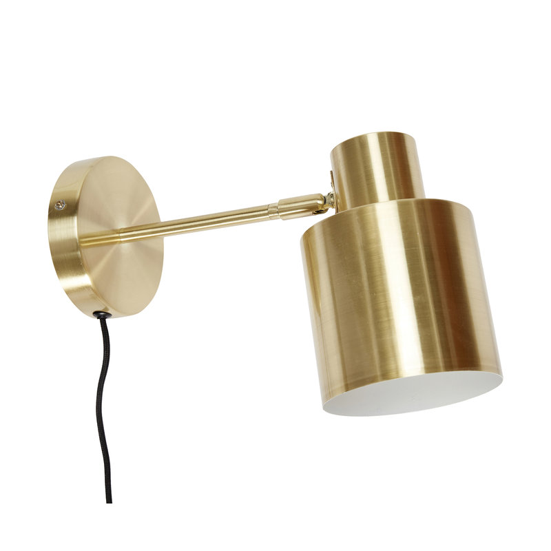 Hubsch Wandlamp goud/wit - 890302 - 29 x 12 x H17 cm