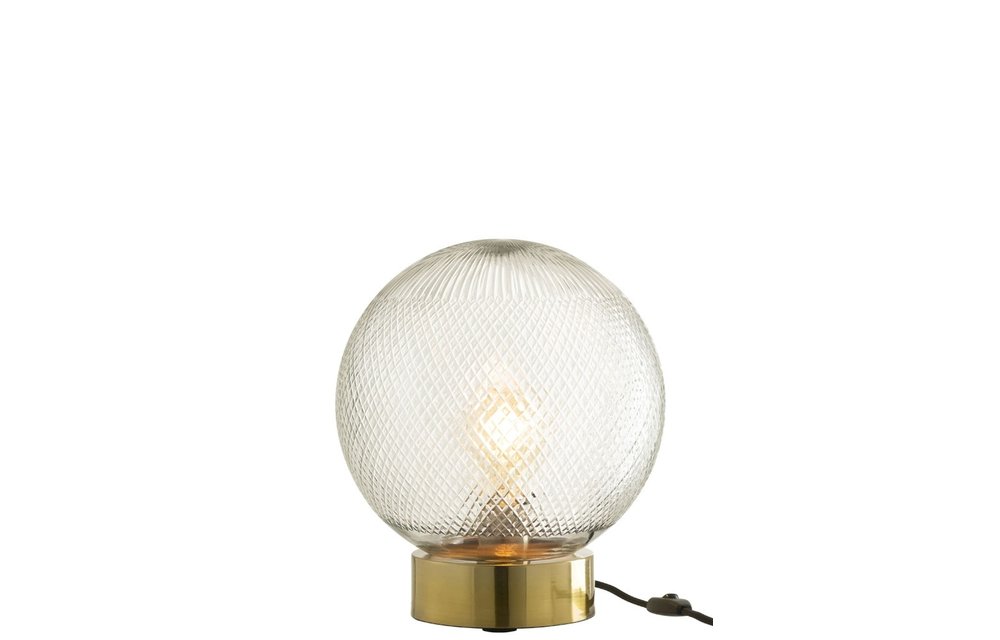 Tafel Lamp Bol Glas Zilver