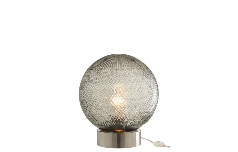 Tafel Lamp Bol Glas Zilver
