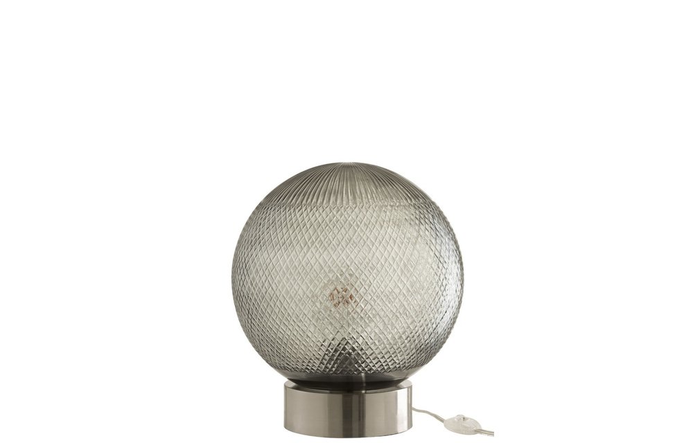 Tafel Lamp Bol Glas Zilver