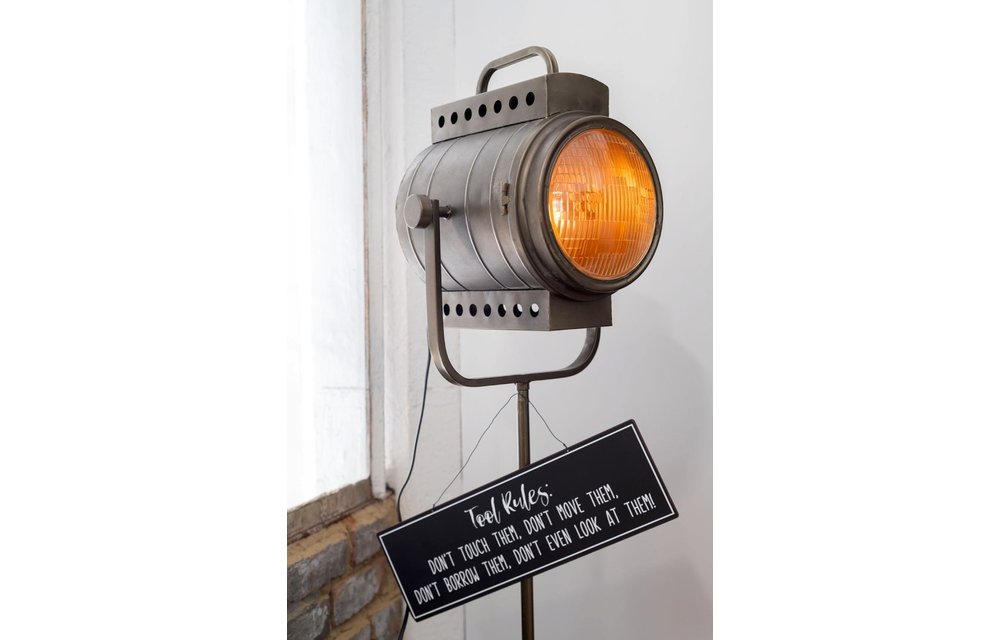 Staanlamp Film Metaal/Glas Zwart