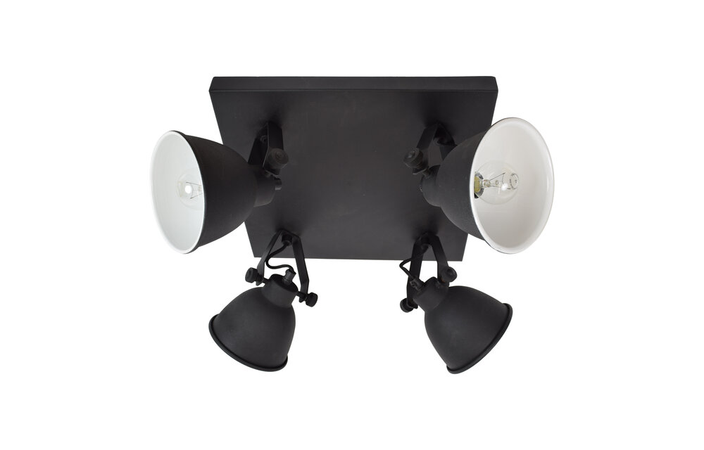 Urban Interiors Stoere spot industrial 4-lichts vintage black