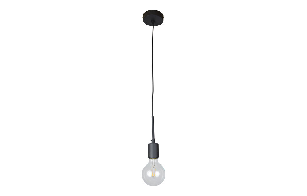 Urban Interiors Hanglamp Bulby vintage black met ring (lampenkap)