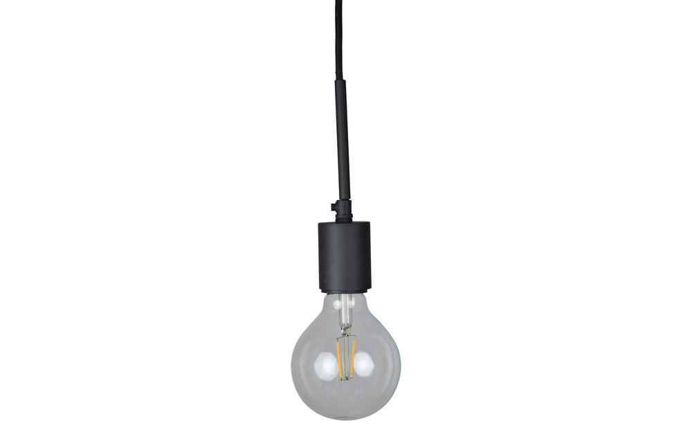 Urban Interiors Hanglamp Bulby vintage black met ring (lampenkap)