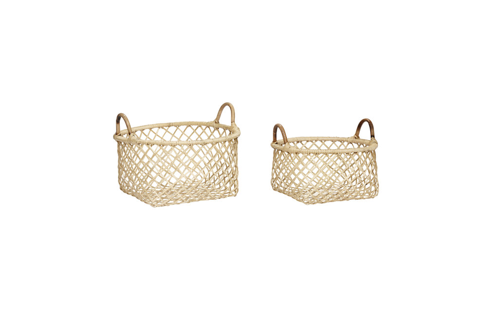 Mand, rotan, natuur, set van 2