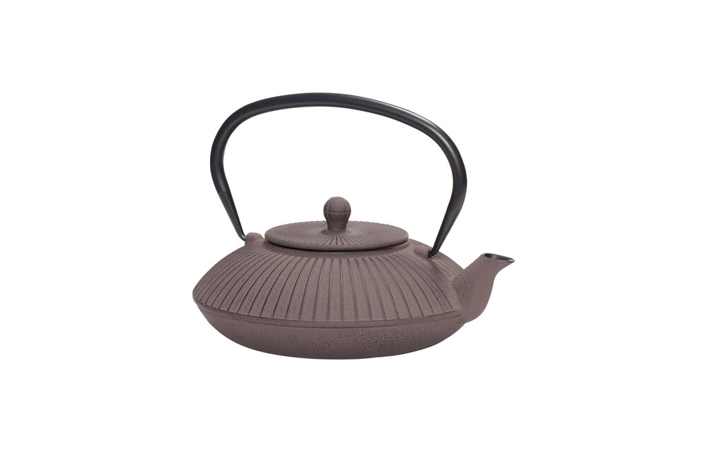 Theepot, ijzer, pruim / zwart, 1,1L